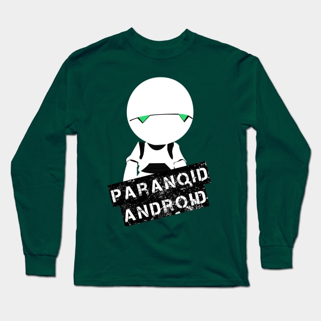 Paranoid Android Long Sleeve T-Shirt by insidethetardis